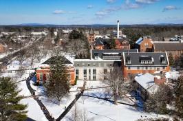 winter shot of campus